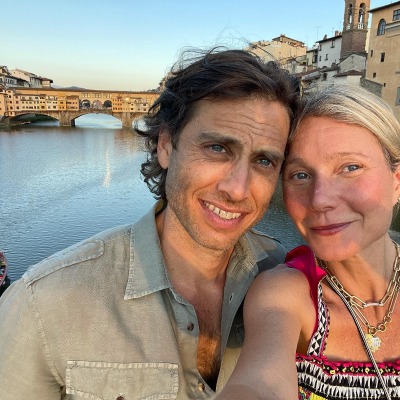 The MCU actress Gwyneth Paltrow during a vacation with her hubby Brad Falchuk.